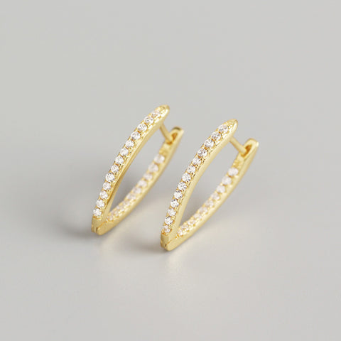 Female S925 silver geometric earrings