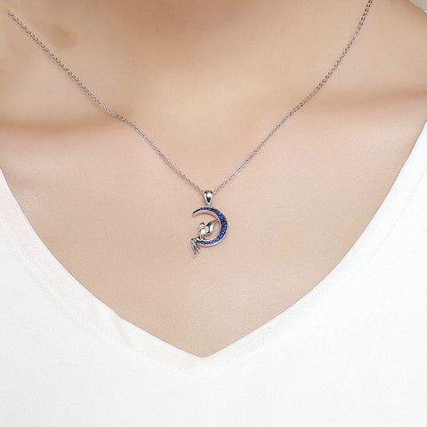 Moon Fairy s925 platinum plated necklace