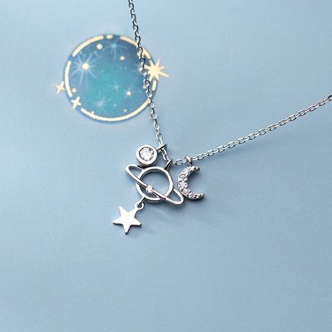 S925 Silver Forest Star Necklace