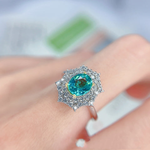 Natural Apatite Ring S925 Silver