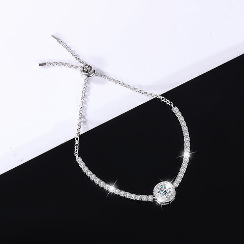 S925 Silver Moissanite Galaxy Bracelet