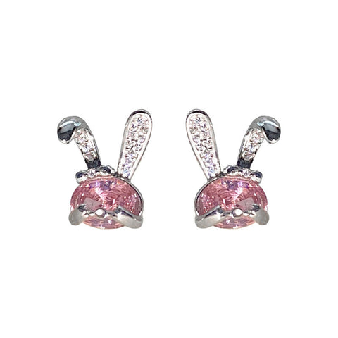 S925 Sterling Silver Shy Rabbit Earrings