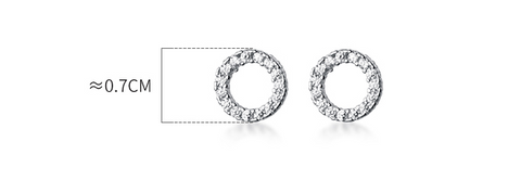 S925 silver Korean round earrings