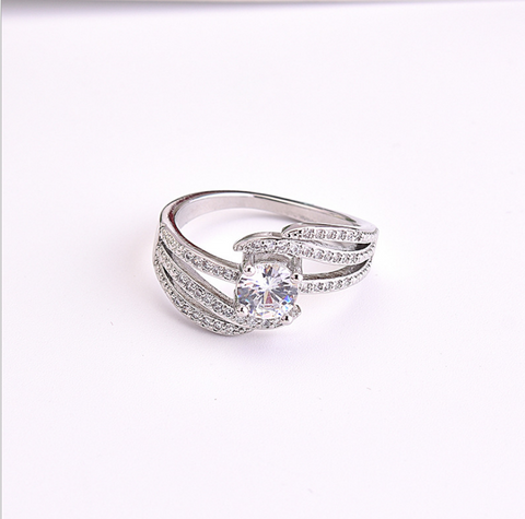 S925 silver and diamond ring