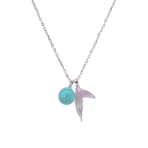 s925 sterling silver aquamarine necklace