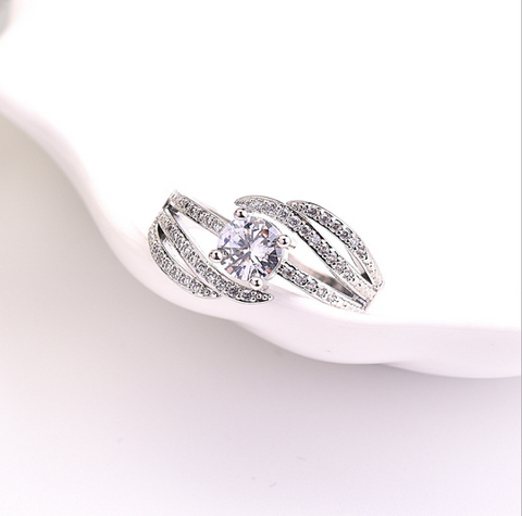 S925 silver and diamond ring