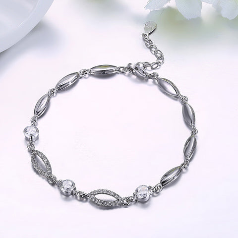 S925 Europe and America simple zircon bracelet