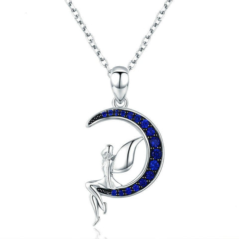 Moon Fairy s925 platinum plated necklace