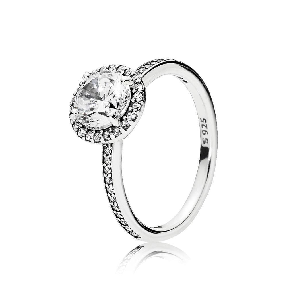 s925 silver female zircon ring