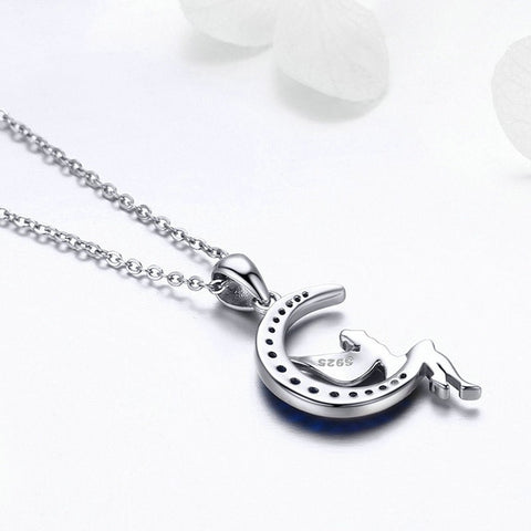 Moon Fairy s925 platinum plated necklace