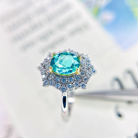 Natural Apatite Ring S925 Silver