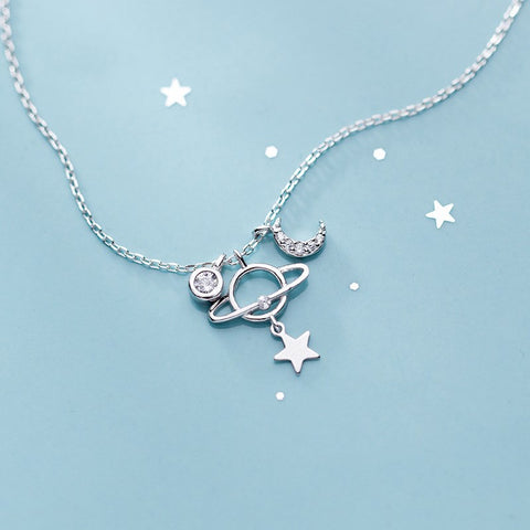 S925 Silver Forest Star Necklace