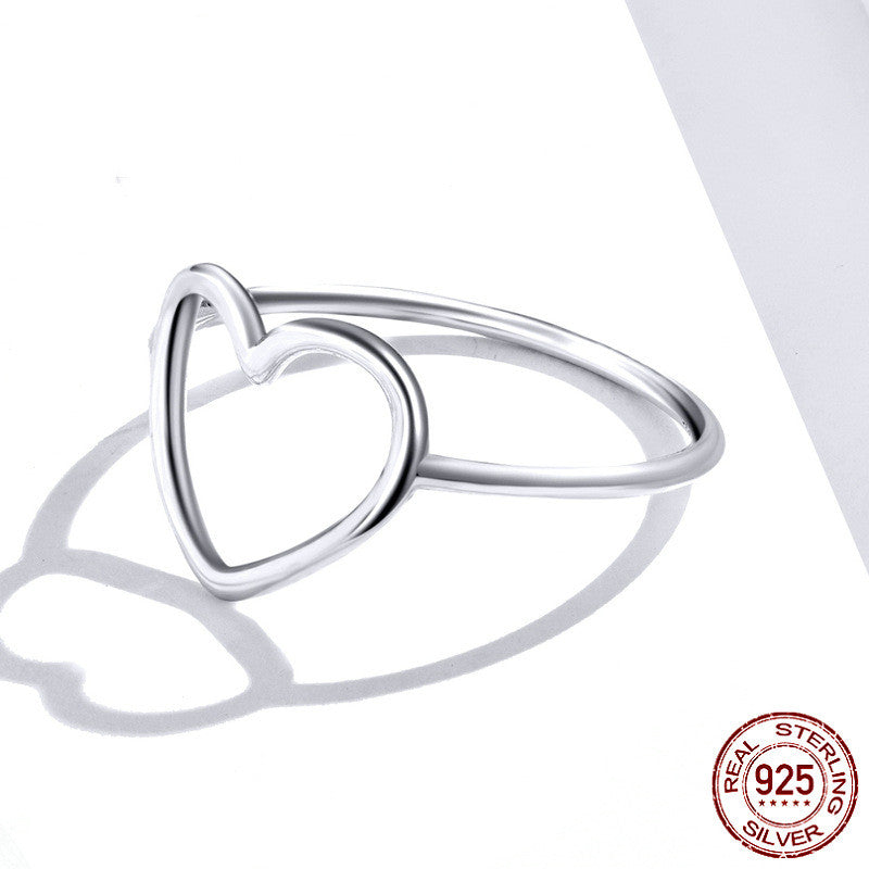 Simple S925 Ring Heart Shape