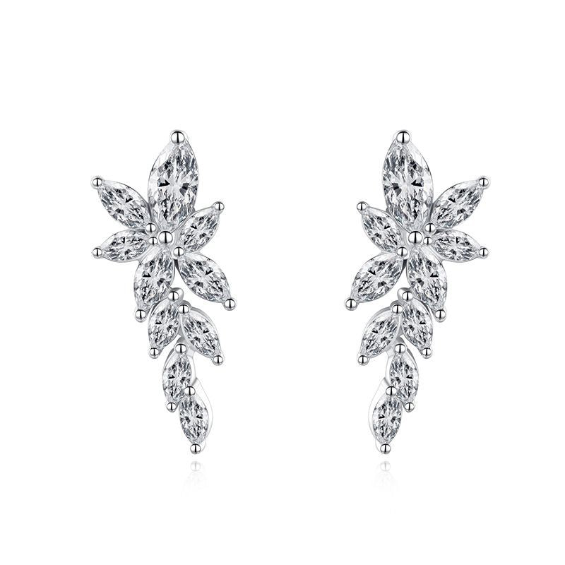 S925 Silver Prosperous Blooming Earrings