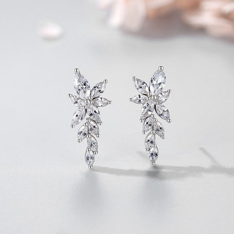 S925 Silver Prosperous Blooming Earrings