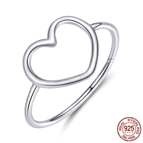 Simple S925 Ring Heart Shape